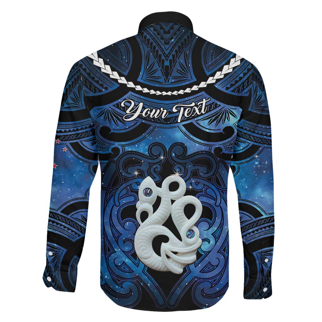 Personalized Maori Matariki Manaia Family Matching Off Shoulder Short Dress and Hawaiian Shirt Maori Kowhaiwhai Pattern Galaxy