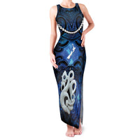 Personalized Maori Matariki Manaia Family Matching Tank Maxi Dress and Hawaiian Shirt Maori Kowhaiwhai Pattern Galaxy