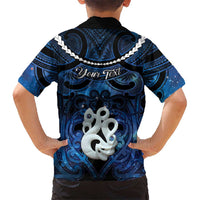 Personalized Maori Matariki Manaia Kid Hawaiian Shirt Maori Kowhaiwhai Pattern Galaxy LT01 - Polynesian Pride