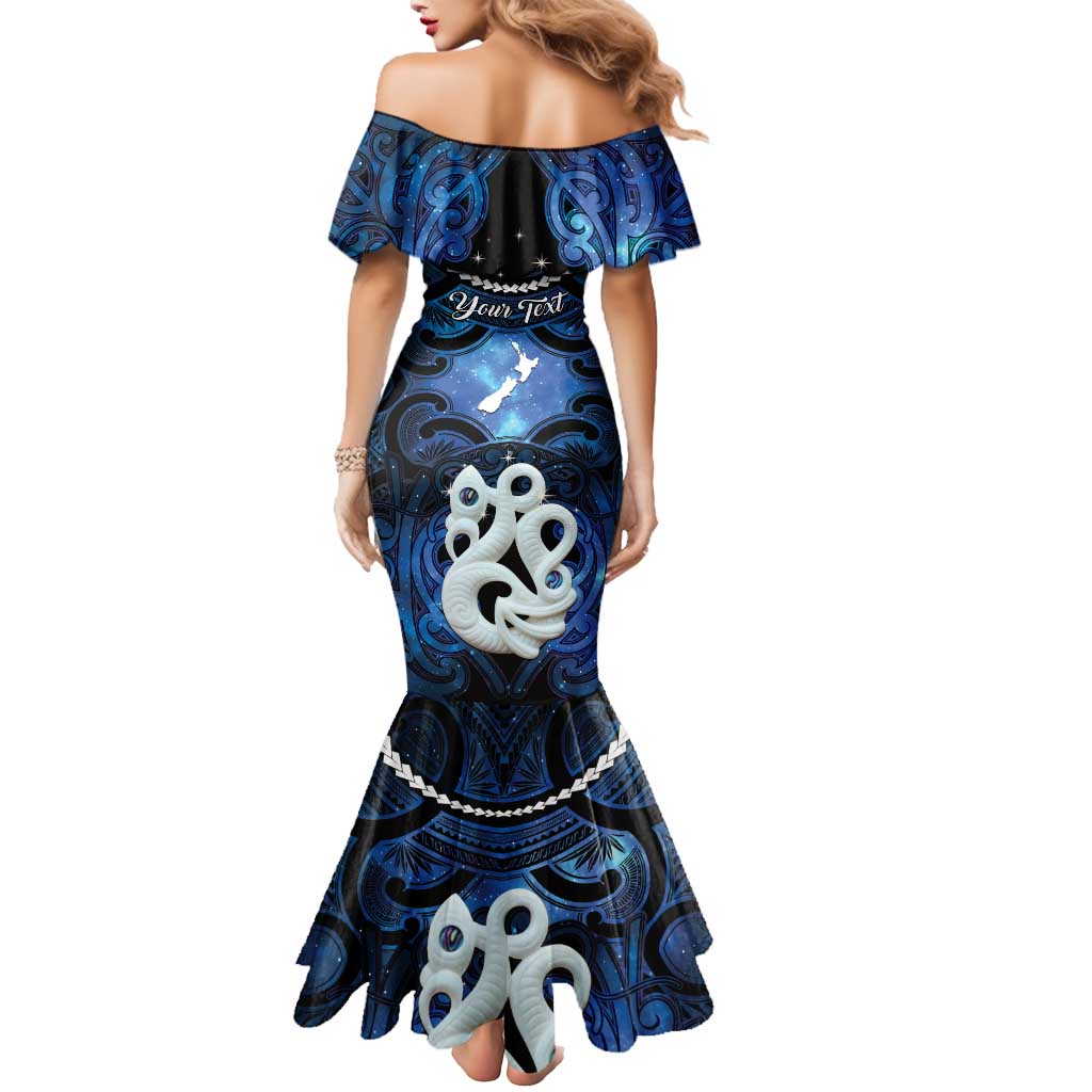 Personalized Maori Matariki Manaia Mermaid Dress Maori Kowhaiwhai Pattern Galaxy