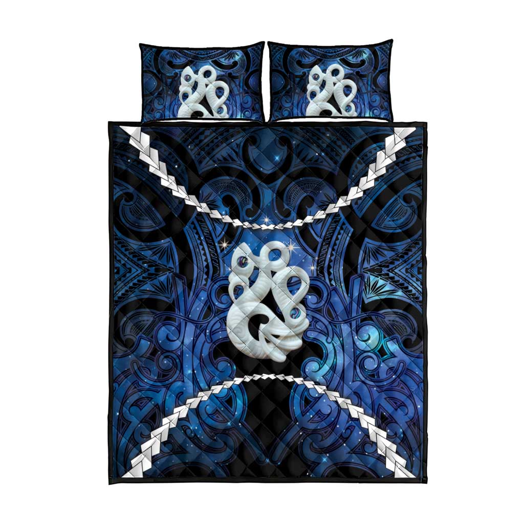 Maori Matariki Manaia Quilt Bed Set Maori Kowhaiwhai Pattern Galaxy