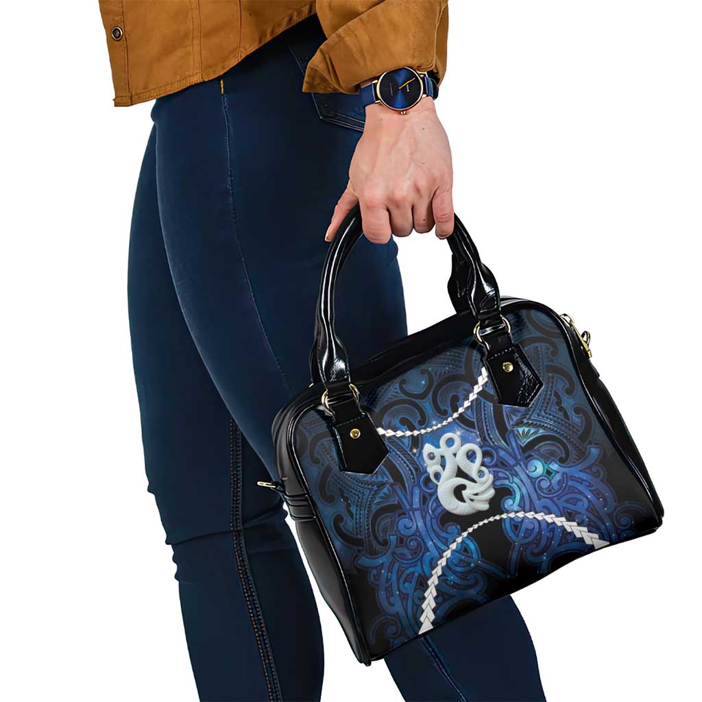 Maori Matariki Manaia Shoulder Handbag Maori Kowhaiwhai Pattern Galaxy