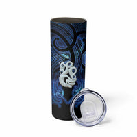 Personalized Maori Matariki Manaia Skinny Tumbler Maori Kowhaiwhai Pattern Galaxy