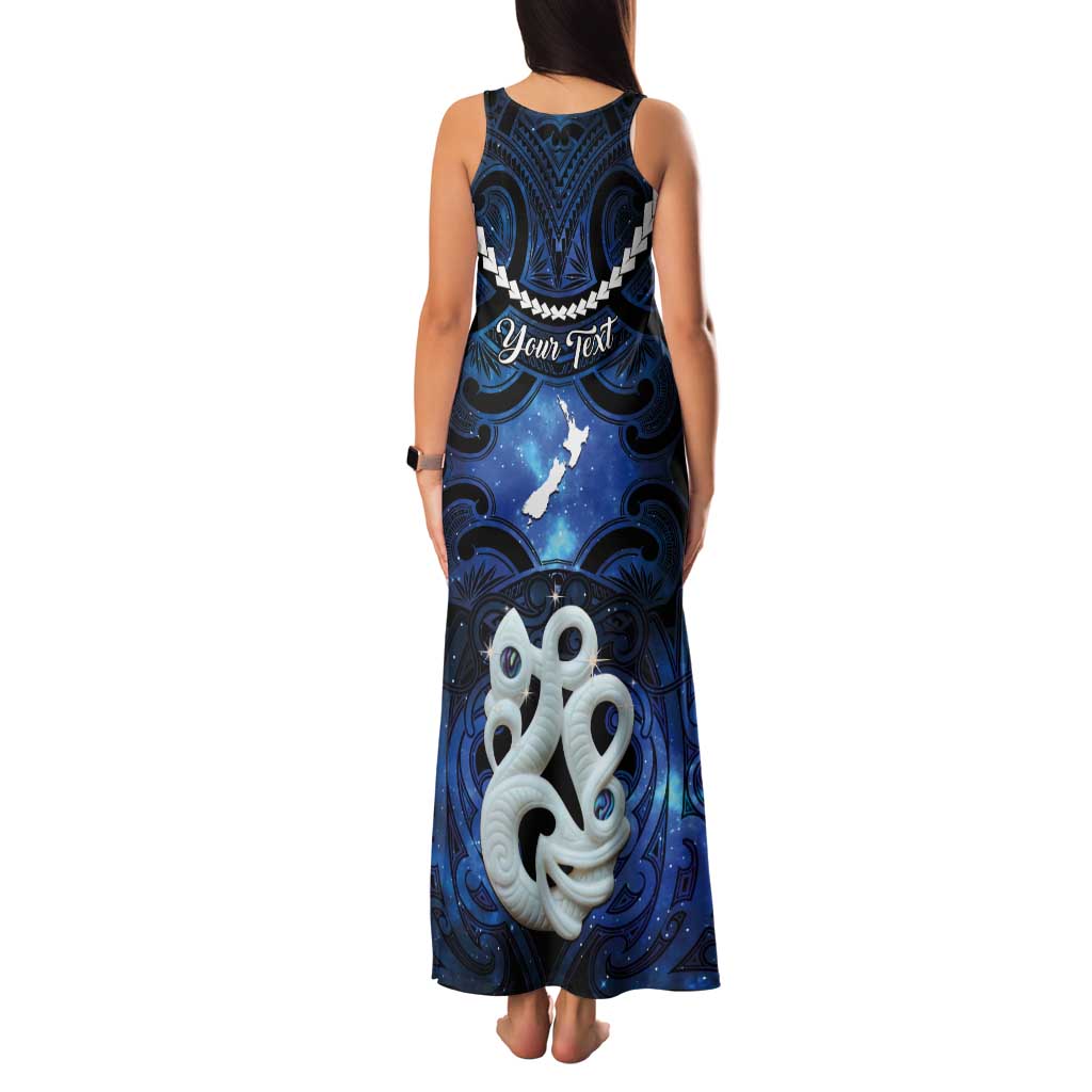 Personalized Maori Matariki Manaia Tank Maxi Dress Maori Kowhaiwhai Pattern Galaxy
