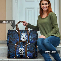 Maori Matariki Manaia Travel Bag Maori Kowhaiwhai Pattern Galaxy