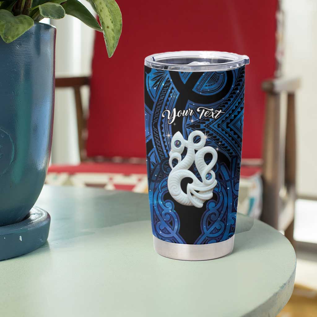 Personalized Maori Matariki Manaia Tumbler Cup Maori Kowhaiwhai Pattern Galaxy