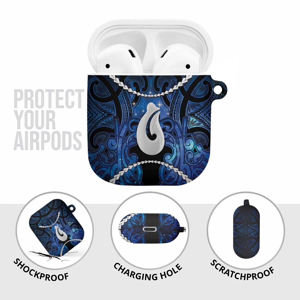 Maori Matariki Hei Matau AirPods Case Maori Kowhaiwhai Pattern Galaxy
