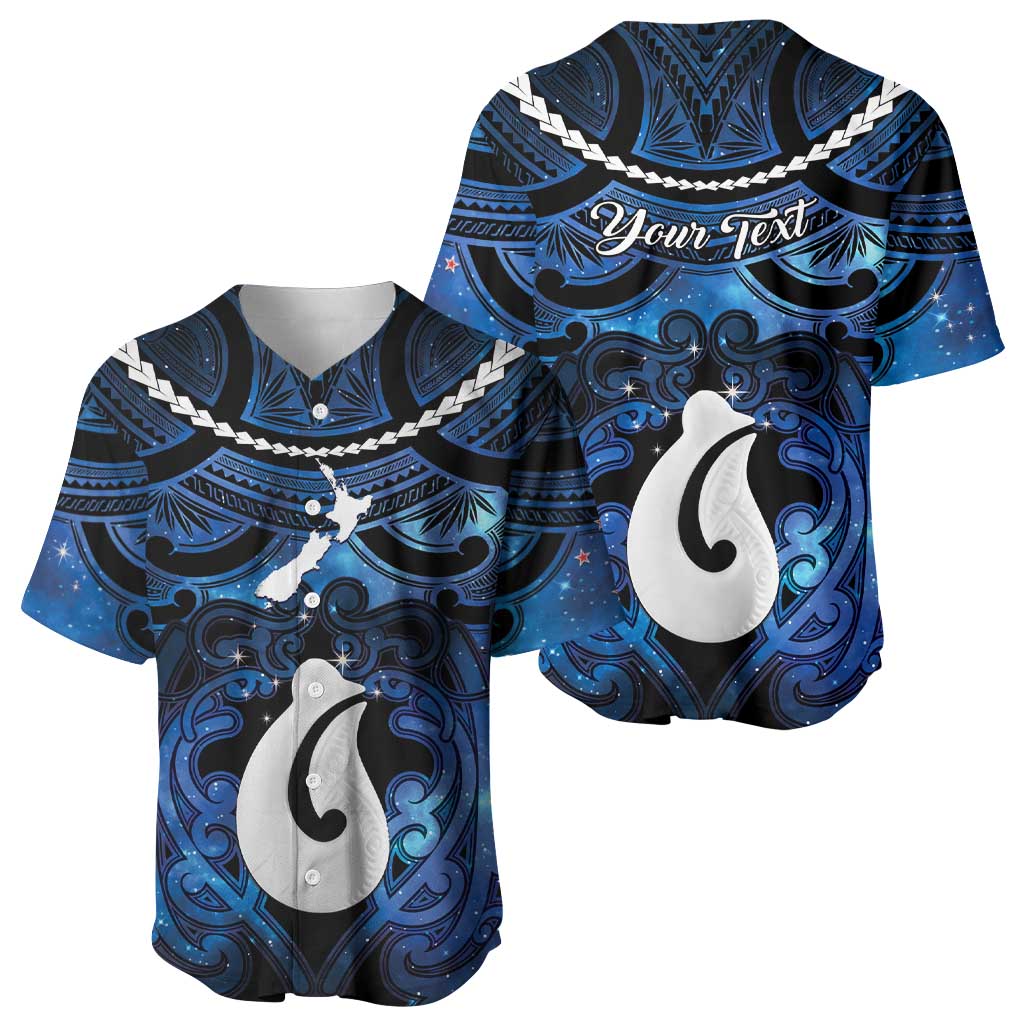 Personalized Maori Matariki Hei Matau Baseball Jersey Maori Kowhaiwhai Pattern Galaxy