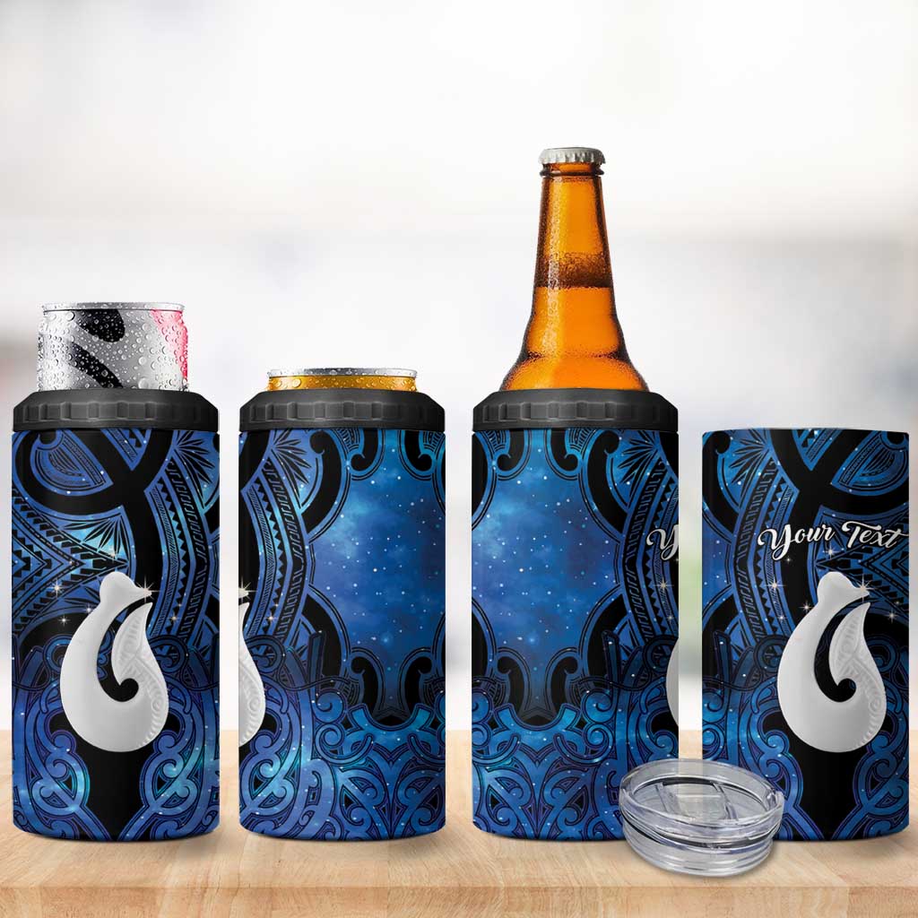 Personalized Maori Matariki Hei Matau 4 in 1 Can Cooler Tumbler Maori Kowhaiwhai Pattern Galaxy
