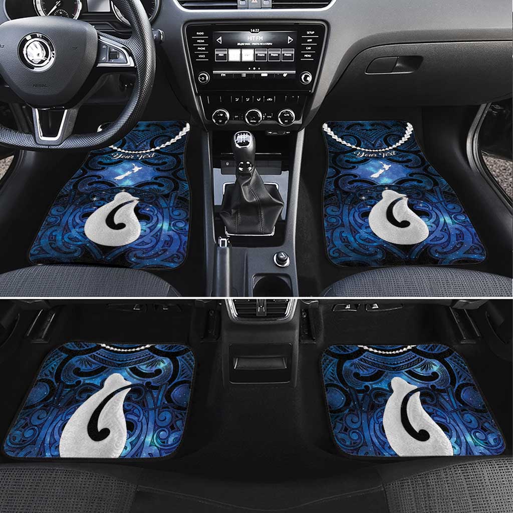 Personalized Maori Matariki Hei Matau Car Mats Maori Kowhaiwhai Pattern Galaxy