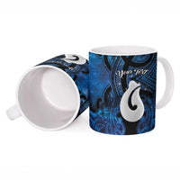 Personalized Maori Matariki Hei Matau Ceramic Mug Maori Kowhaiwhai Pattern Galaxy