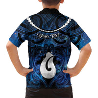 Personalized Maori Matariki Hei Matau Family Matching Off Shoulder Short Dress and Hawaiian Shirt Maori Kowhaiwhai Pattern Galaxy LT01 - Polynesian Pride