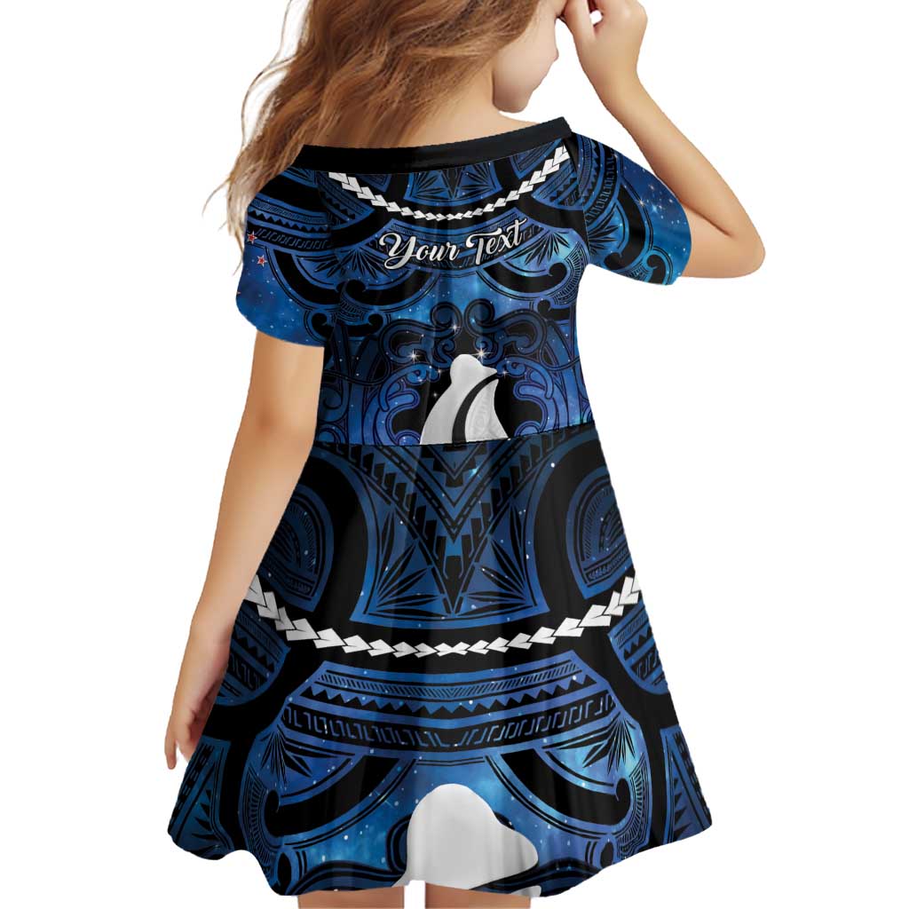 Personalized Maori Matariki Hei Matau Family Matching Off Shoulder Short Dress and Hawaiian Shirt Maori Kowhaiwhai Pattern Galaxy LT01 - Polynesian Pride