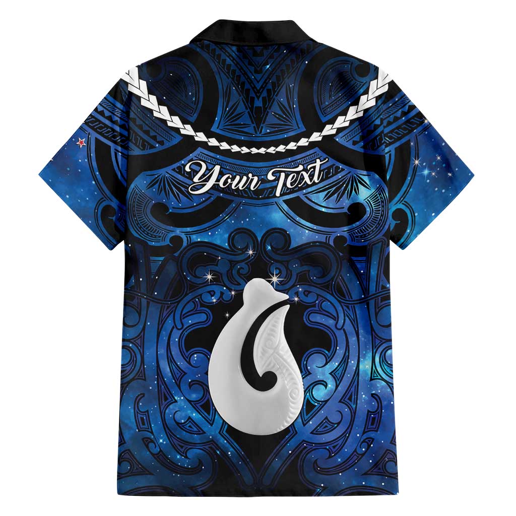 Personalized Maori Matariki Hei Matau Family Matching Off Shoulder Short Dress and Hawaiian Shirt Maori Kowhaiwhai Pattern Galaxy LT01 - Polynesian Pride