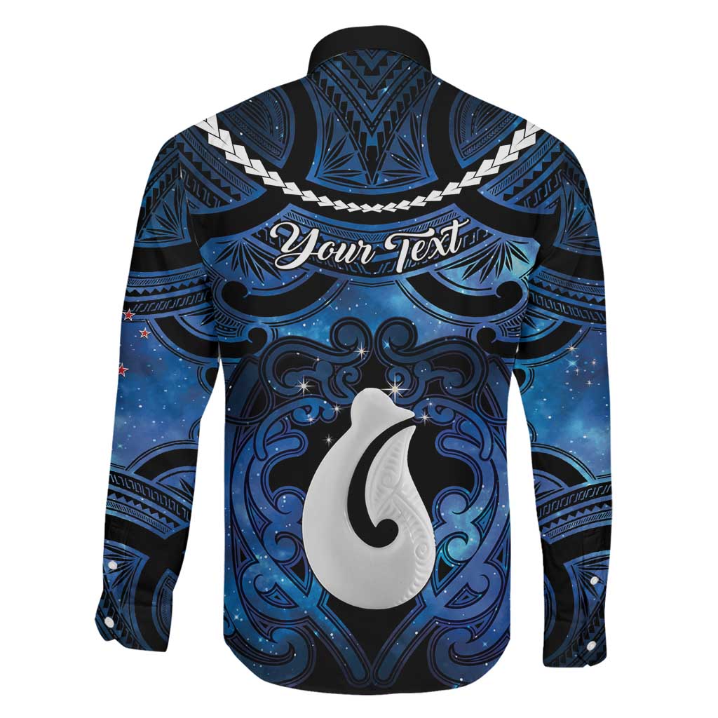 Personalized Maori Matariki Hei Matau Family Matching Off Shoulder Short Dress and Hawaiian Shirt Maori Kowhaiwhai Pattern Galaxy LT01 - Polynesian Pride