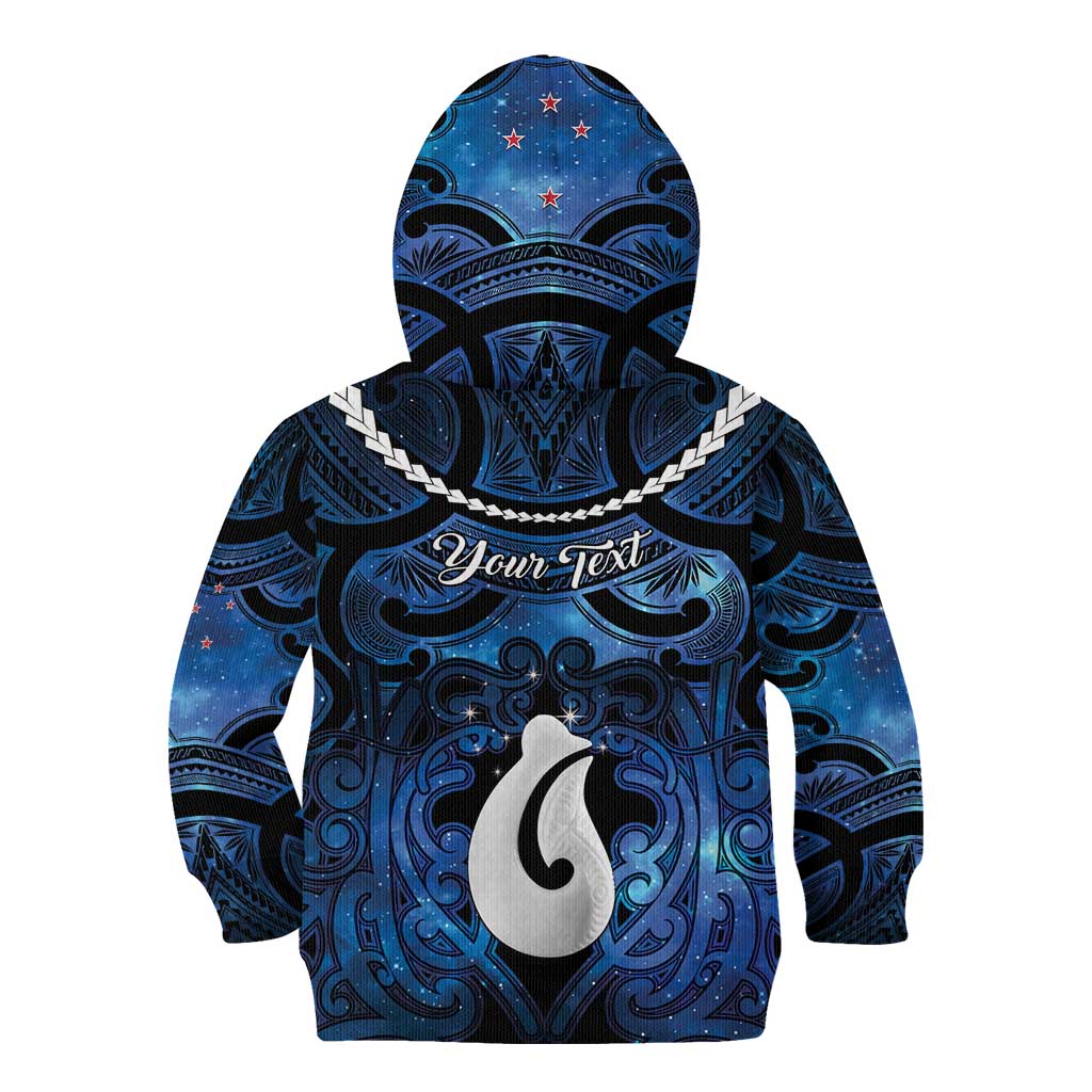 Personalized Maori Matariki Hei Matau Kid Hoodie Maori Kowhaiwhai Pattern Galaxy LT01 - Polynesian Pride