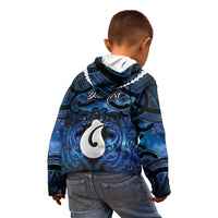 Personalized Maori Matariki Hei Matau Kid Hoodie Maori Kowhaiwhai Pattern Galaxy LT01 - Polynesian Pride