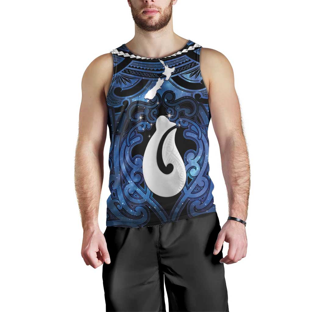 Personalized Maori Matariki Hei Matau Men Tank Top Maori Kowhaiwhai Pattern Galaxy