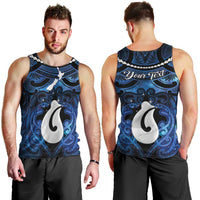 Personalized Maori Matariki Hei Matau Men Tank Top Maori Kowhaiwhai Pattern Galaxy