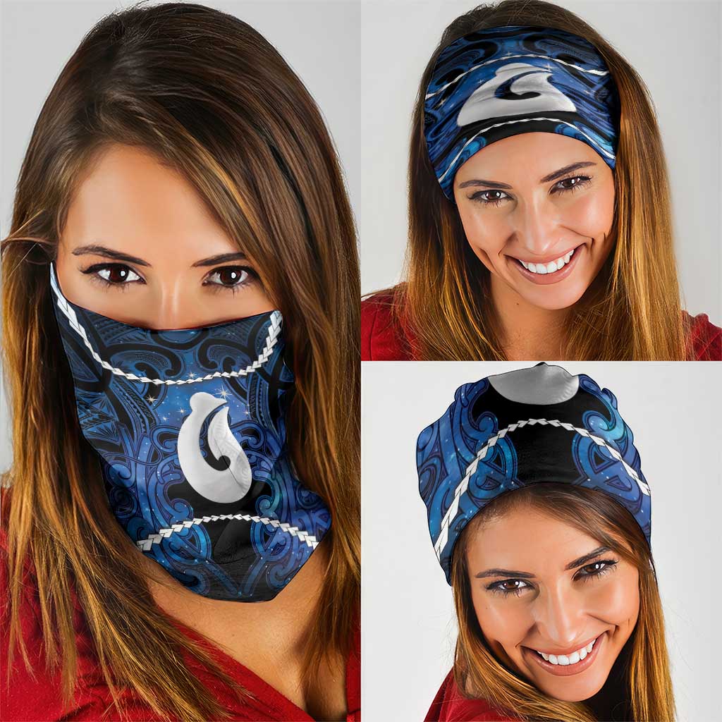 Maori Matariki Hei Matau Neck Gaiter Maori Kowhaiwhai Pattern Galaxy