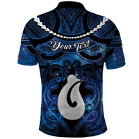 Personalized Maori Matariki Hei Matau Polo Shirt Maori Kowhaiwhai Pattern Galaxy
