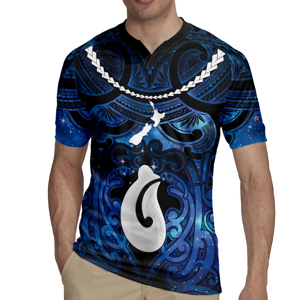 Personalized Maori Matariki Hei Matau Rugby Jersey Maori Kowhaiwhai Pattern Galaxy