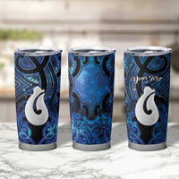 Personalized Maori Matariki Hei Matau Tumbler Cup Maori Kowhaiwhai Pattern Galaxy