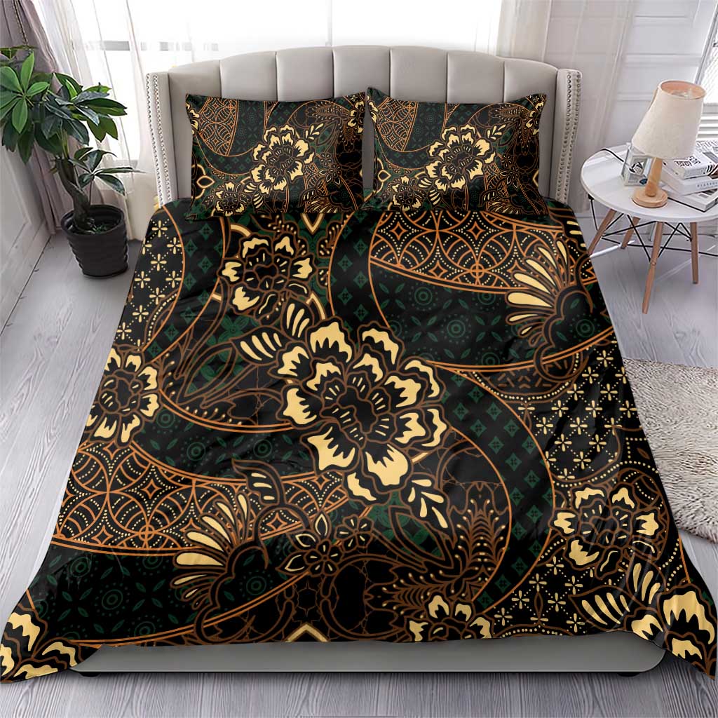 Indonesian Batik Pattern Vintage Brown Bedding Set