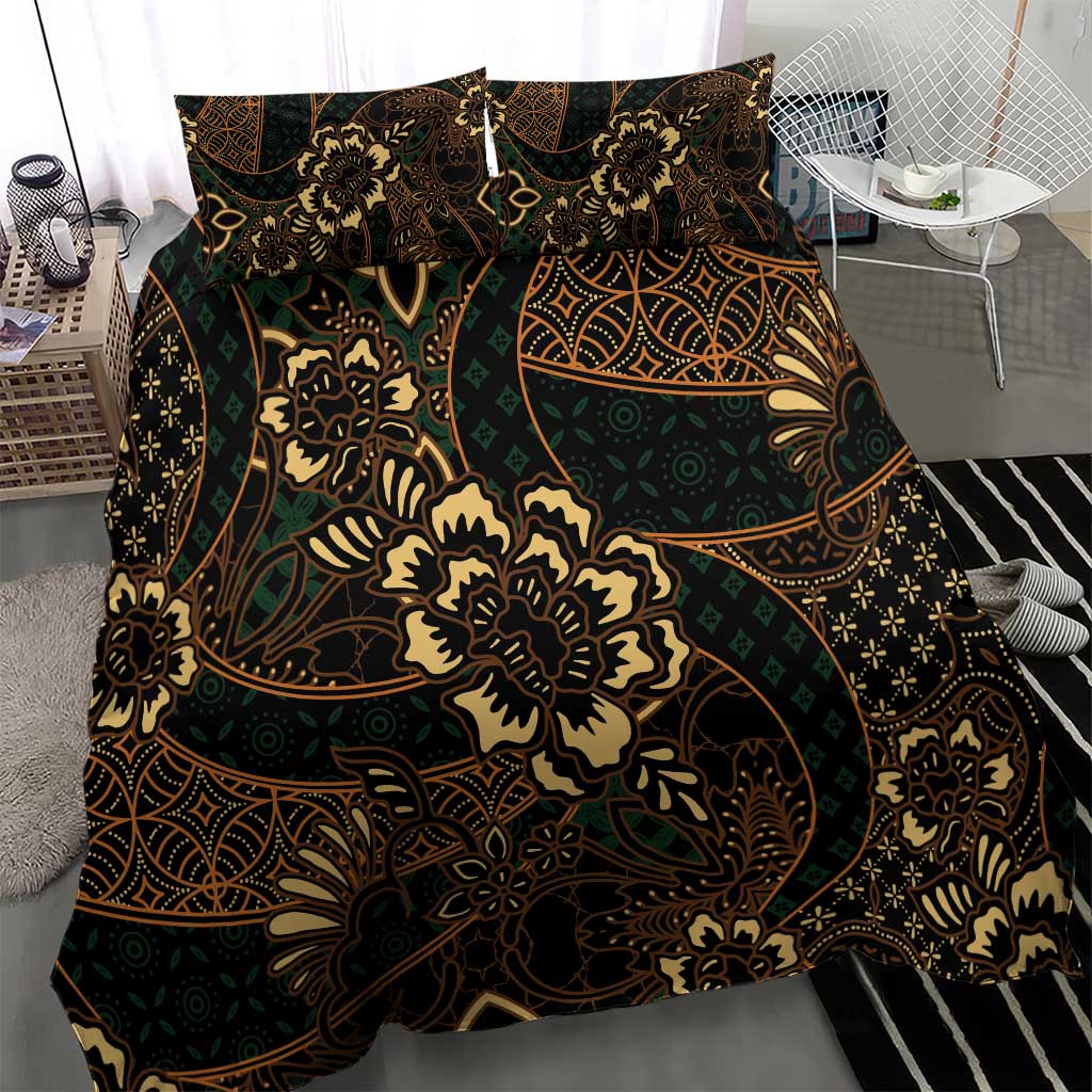 Indonesian Batik Pattern Vintage Brown Bedding Set