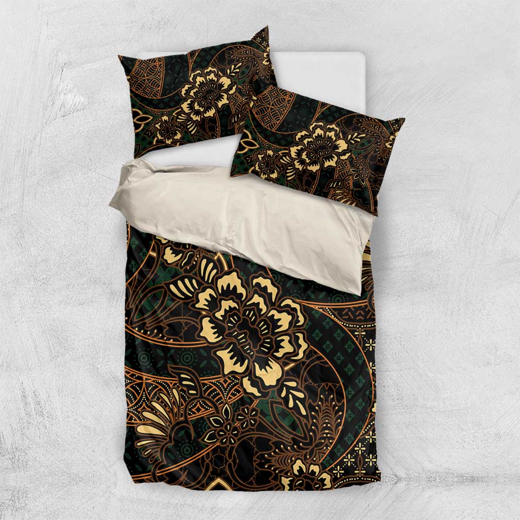 Indonesian Batik Pattern Vintage Brown Bedding Set