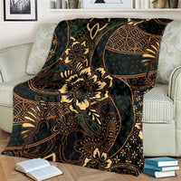 Indonesian Batik Pattern Vintage Brown Blanket