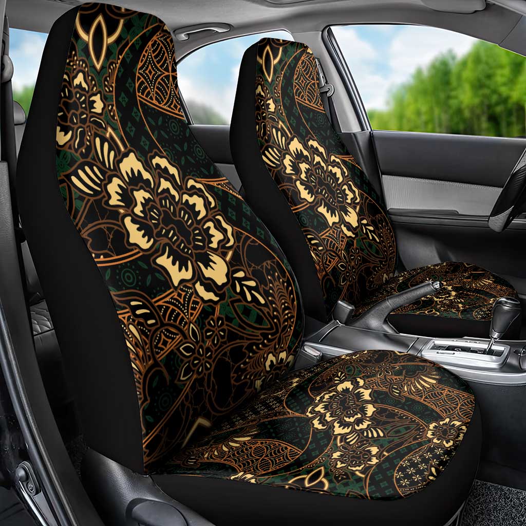 Indonesian Batik Pattern Vintage Brown Car Seat Cover