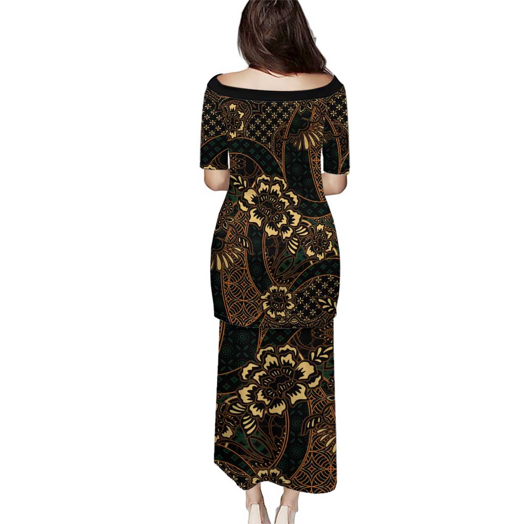 Indonesian Batik Pattern Vintage Brown Puletasi
