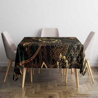 Indonesian Batik Pattern Vintage Brown Tablecloth