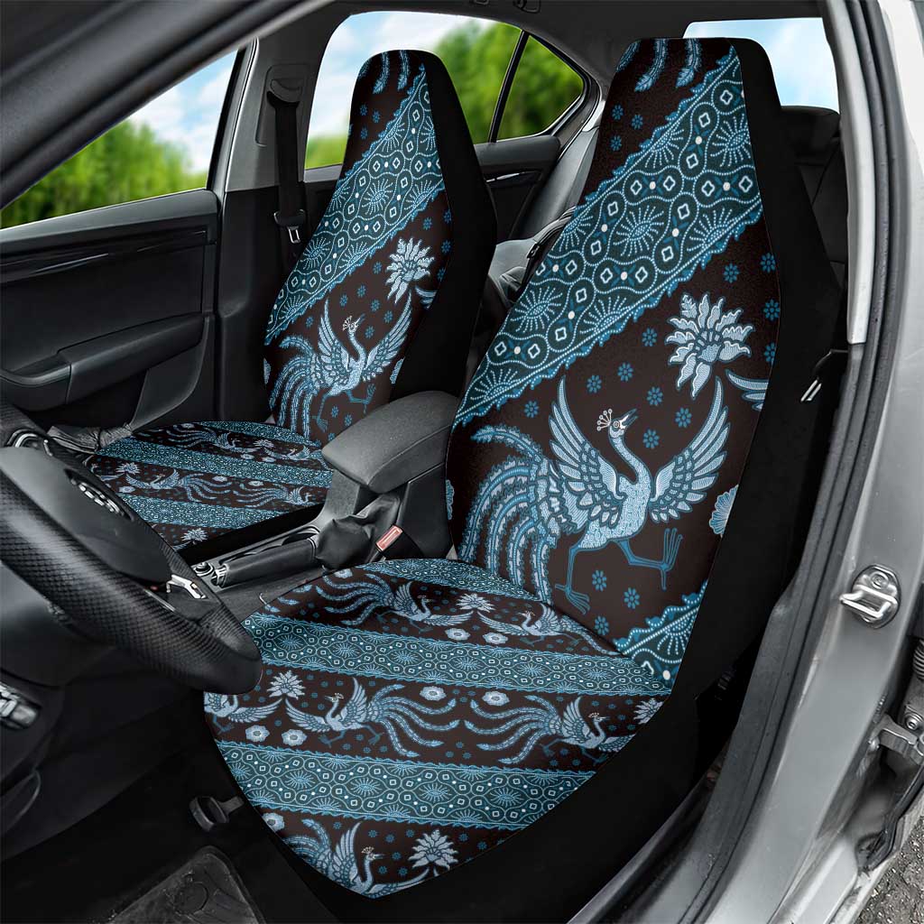 Indonesia Batik Pattern Car Seat Cover Blue Version