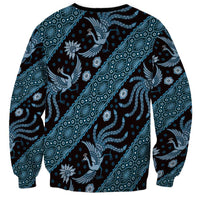 Indonesia Batik Pattern Sweatshirt Blue Version