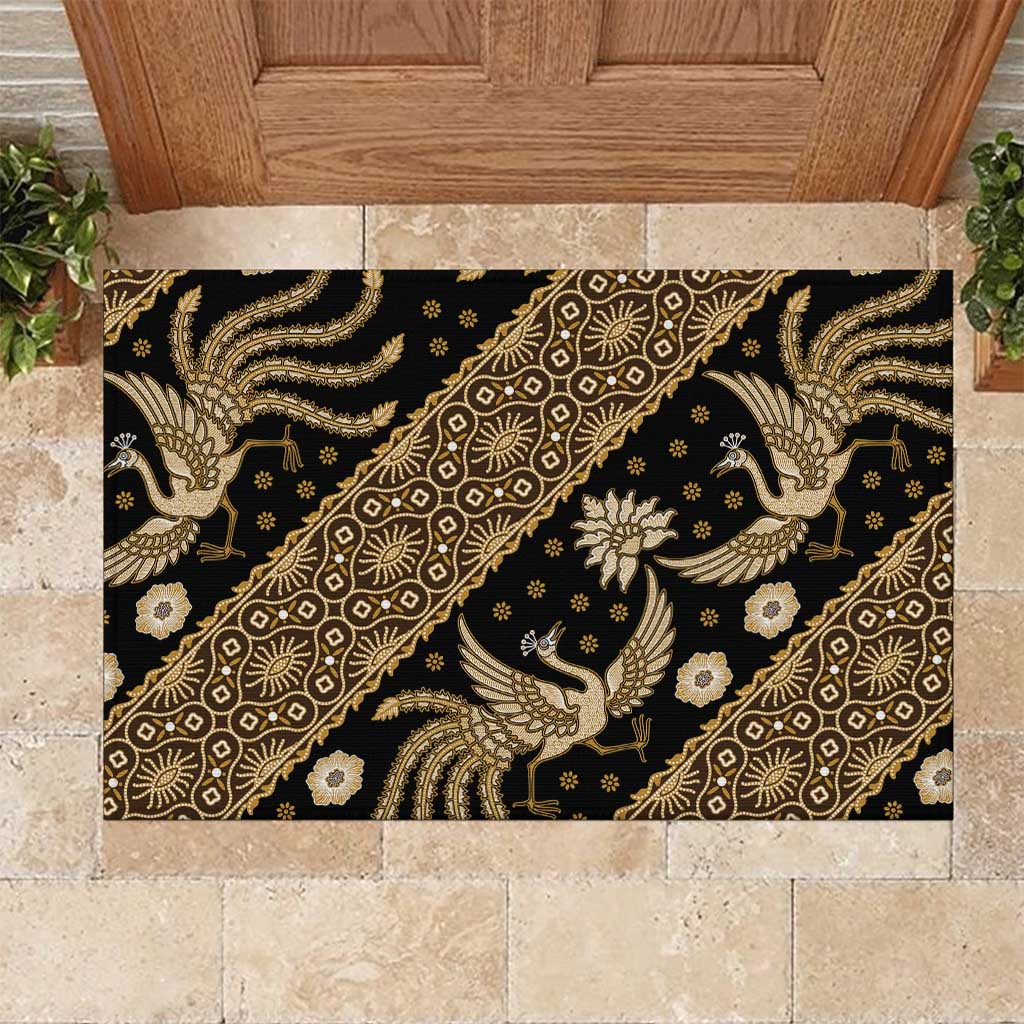 Indonesia Batik Pattern Rubber Doormat Gold Version