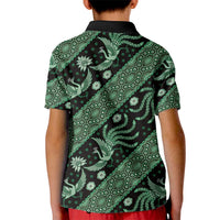 Indonesia Batik Pattern Kid Polo Shirt Green Version
