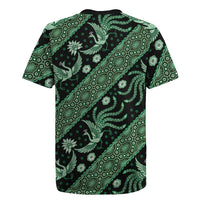 Indonesia Batik Pattern Rugby Jersey Green Version