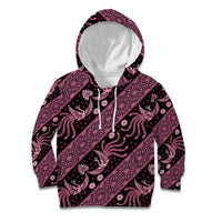 Indonesia Batik Pattern Kid Hoodie Pink Version