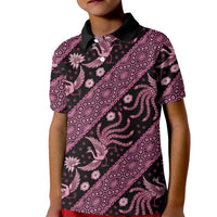 Indonesia Batik Pattern Kid Polo Shirt Pink Version