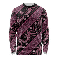Indonesia Batik Pattern Long Sleeve Shirt Pink Version