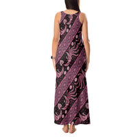 Indonesia Batik Pattern Tank Maxi Dress Pink Version
