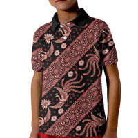 Indonesia Batik Pattern Kid Polo Shirt Red Version