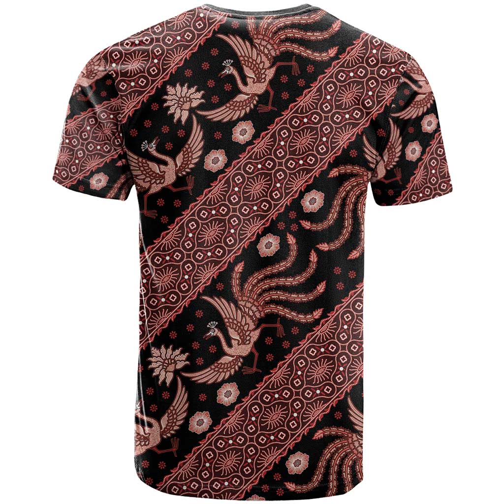 Indonesia Batik Pattern T Shirt Red Version