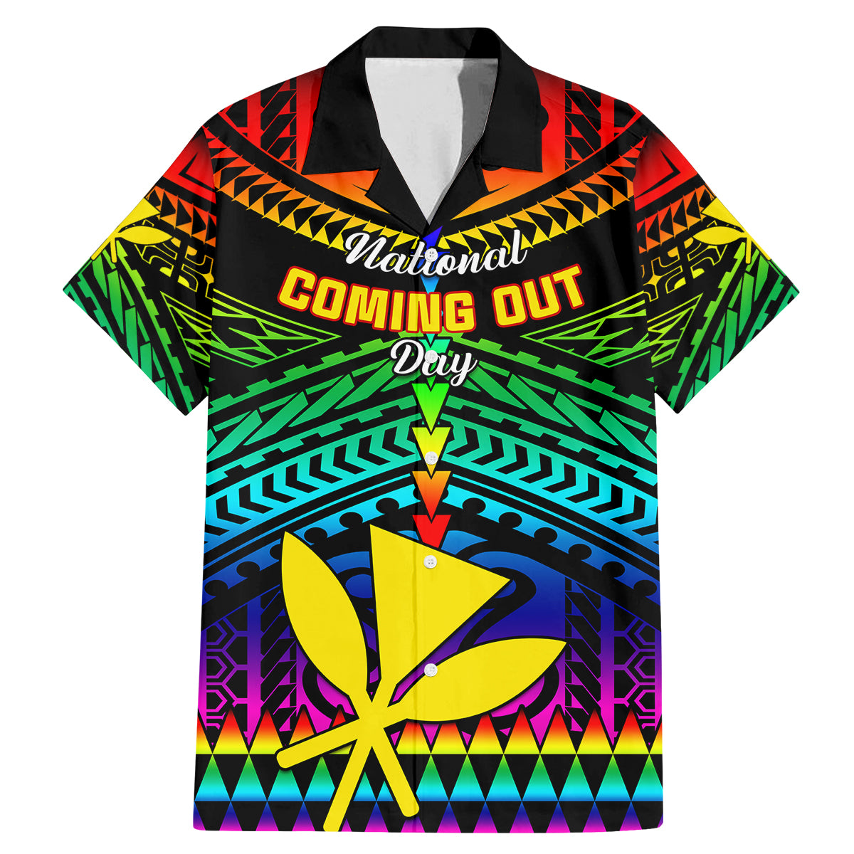 personalised-hawaii-family-matching-mermaid-dress-and-hawaiian-shirt-kanaka-maoli-kakau-2023-national-coming-out-day