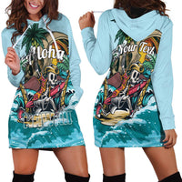 Personalized Aloha Hawaii Skeleton Hoodie Dress Tropical Summer Vibe