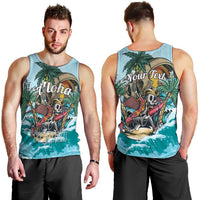Personalized Aloha Hawaii Skeleton Men Tank Top Tropical Summer Vibe