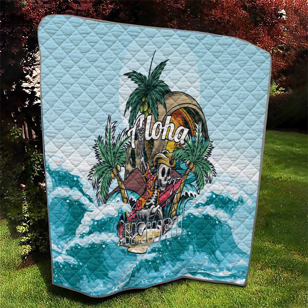 Aloha Hawaii Skeleton Quilt Tropical Summer Vibe