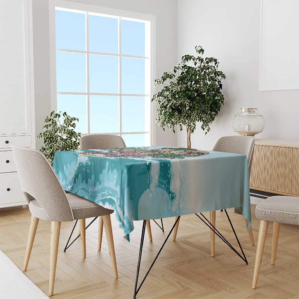 Aloha Hawaii Skeleton Tablecloth Tropical Summer Vibe